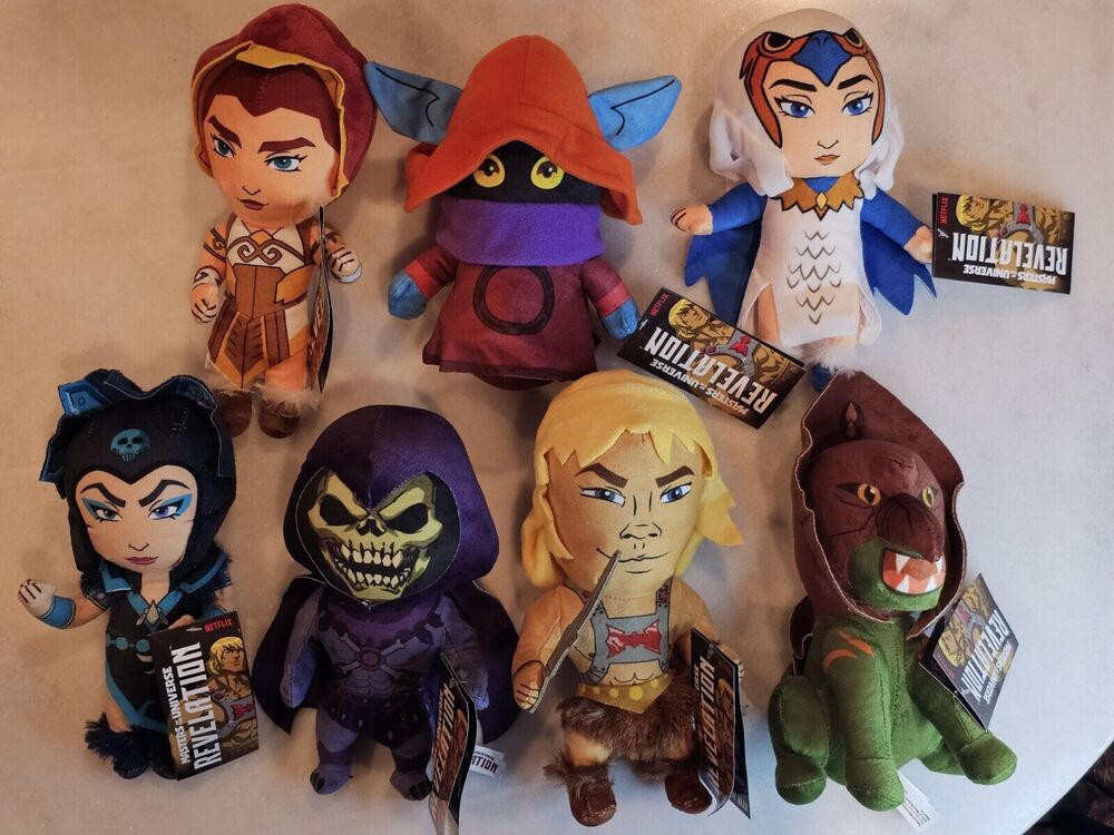 Masters Of The Universe Revelation 7" Plush Stuffed Animal Toy Action Figure SET